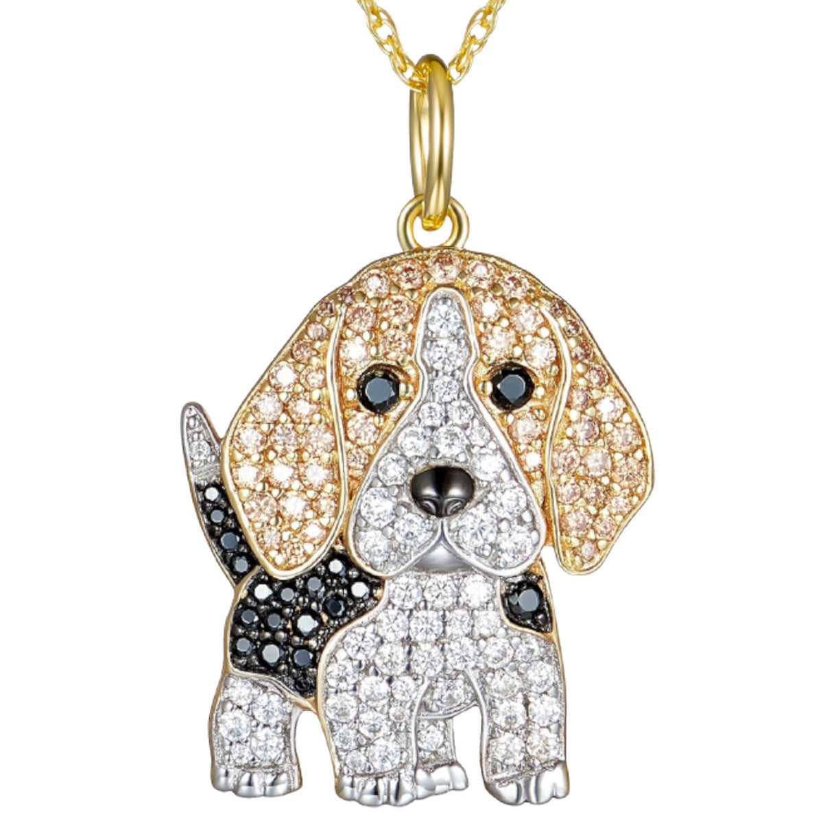 Cute Beagle Dogs Exquisite Zinc Alloy Die-cast Cartoon Necklace
