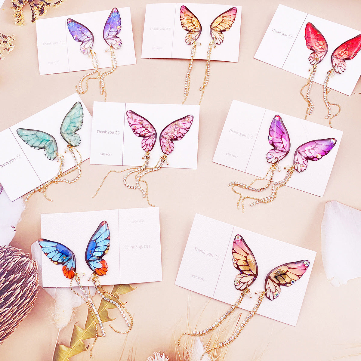 Women's Fashion Three-dimensional Butterfly Personalized Simple Long Rings