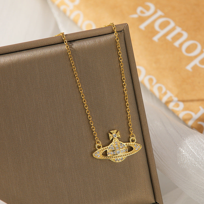 Steel The Queen Mother Of West Classic Saturn Necklaces