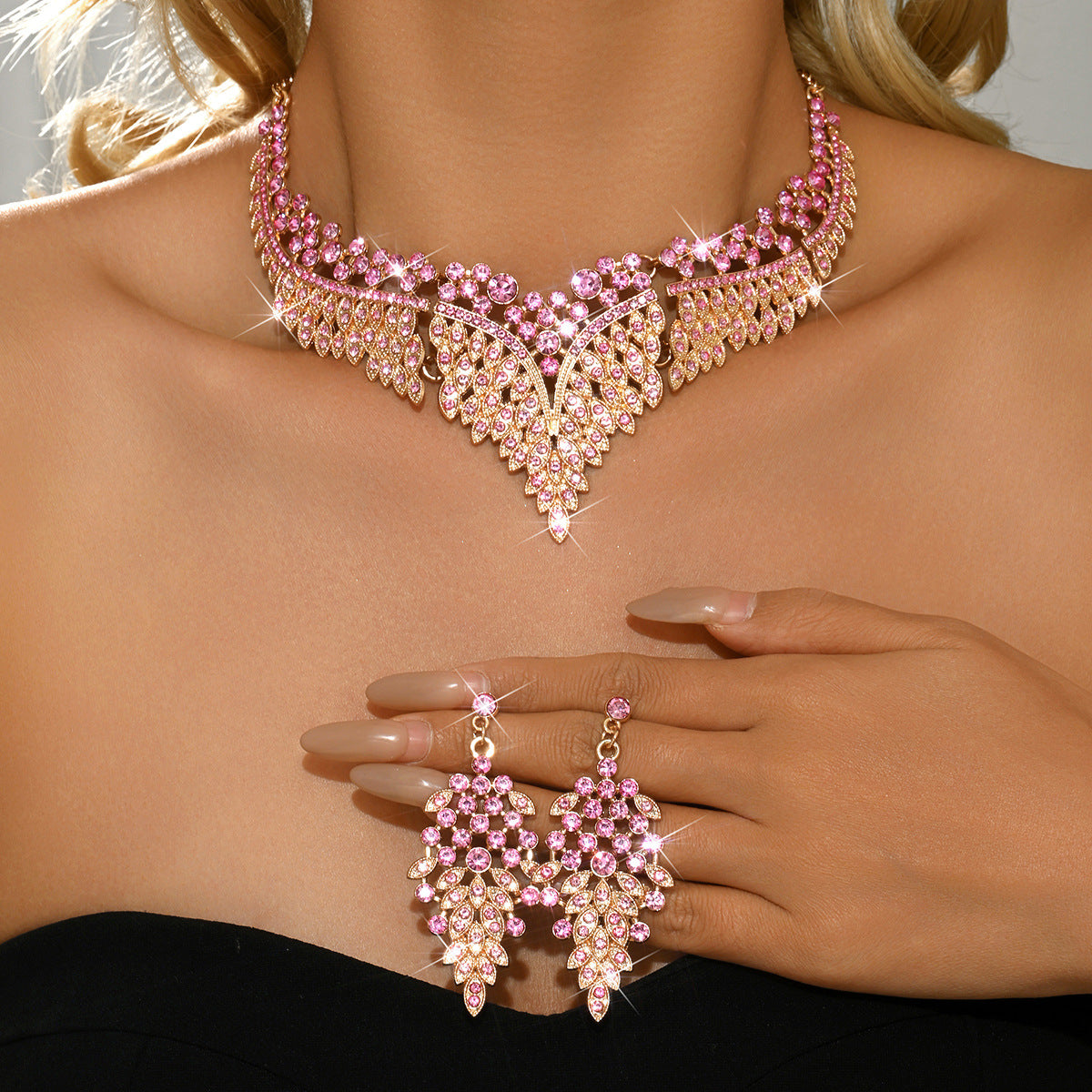 Women's Suite High Profile Retro Exquisite Design Banquet Dress Jewelry Set