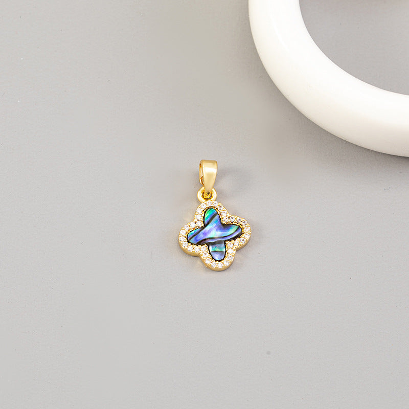 Color Retaining Fritillary Baroque Colorful Clover Pendant
