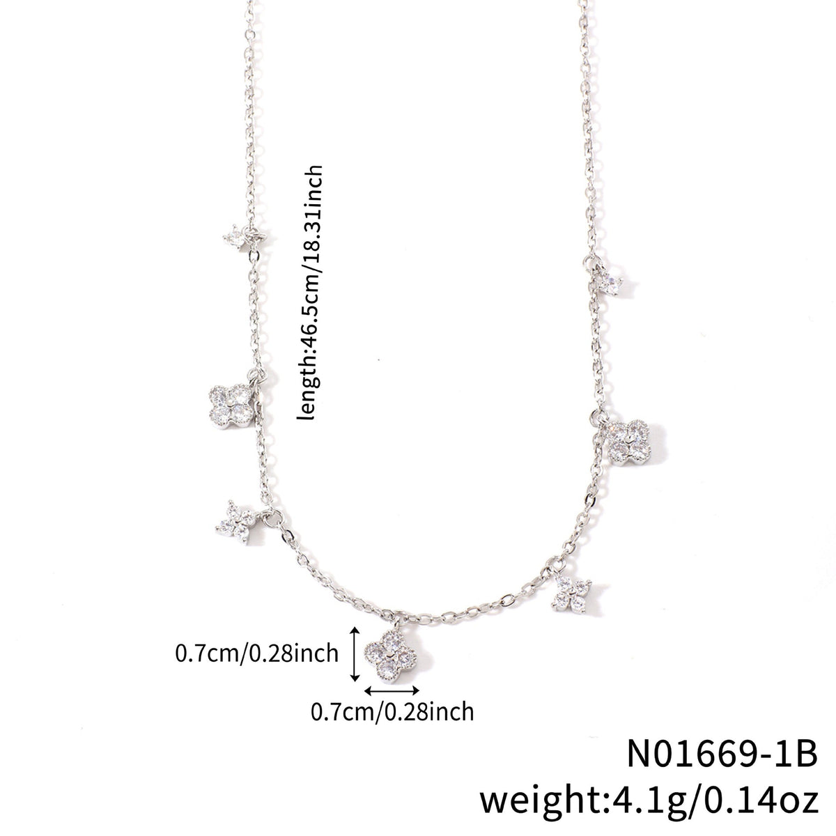 Flower-shaped Clavicle Chain Fashion Inlaid Zirconium Design Birthday Pendant
