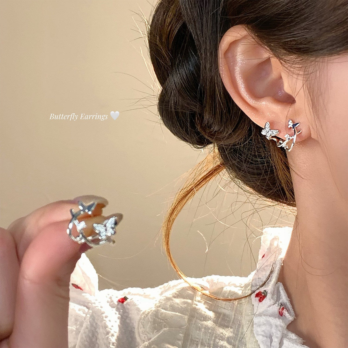 Sier Needle Niche Delicate Pearl Graceful Bow Light Luxury Elegant Earrings