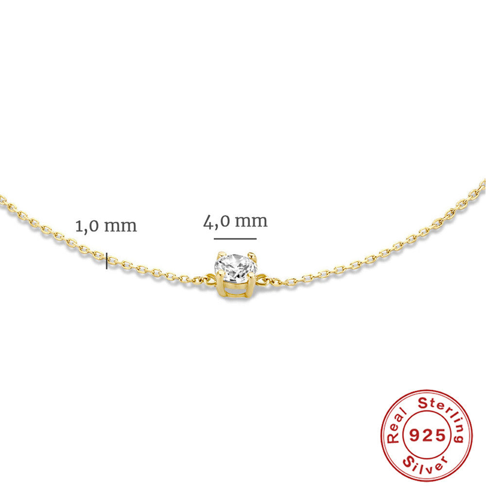 Sterling Sier Fashion Minimalist Classic Foundation Wristband Bracelet