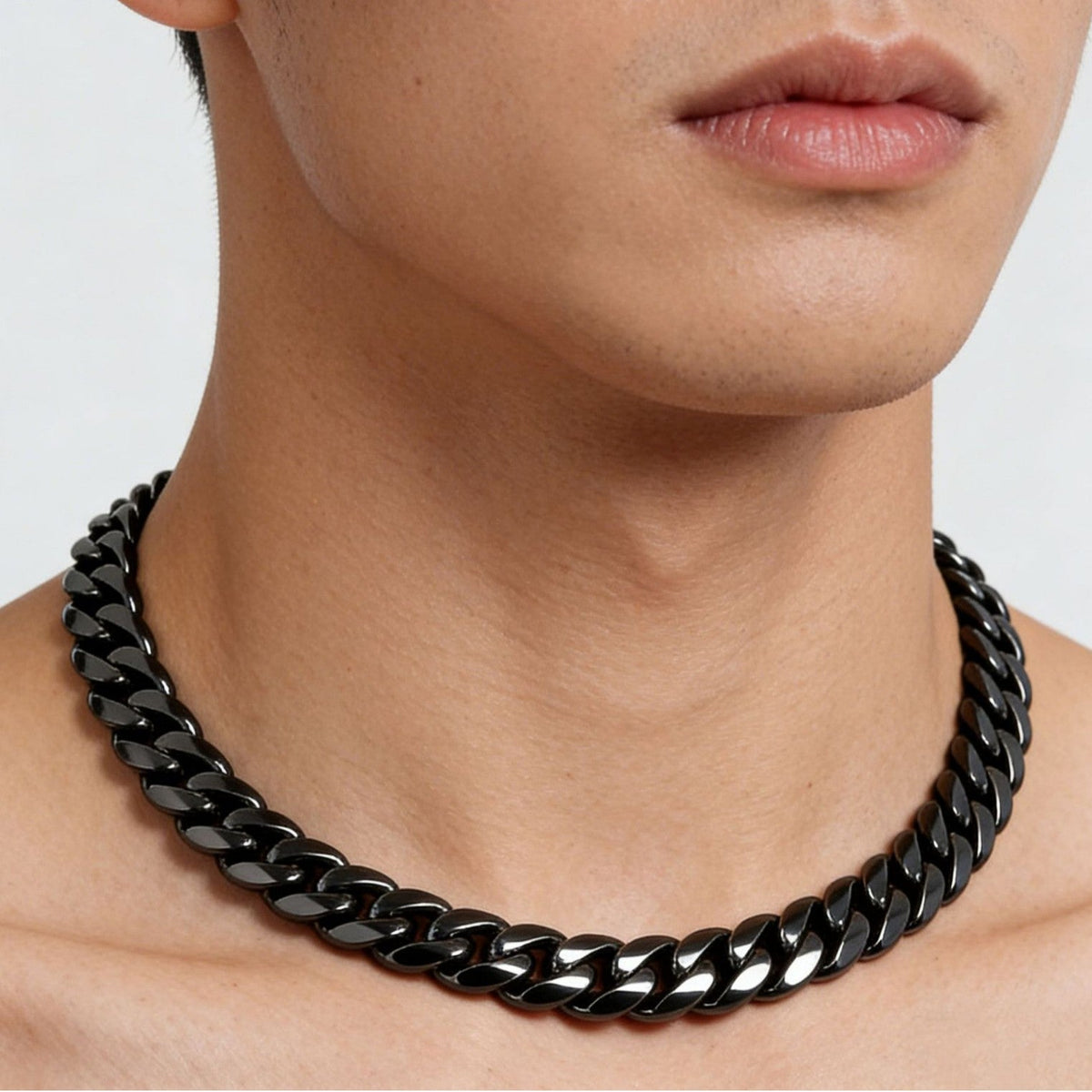 Men's Hip Hop Advanced Fashion Domineering Single Buckle Necklace