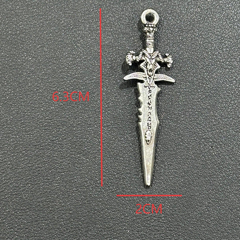 Men's Hip Hop Weapon Broadsword Personality Sword Wild Alloy Pendant