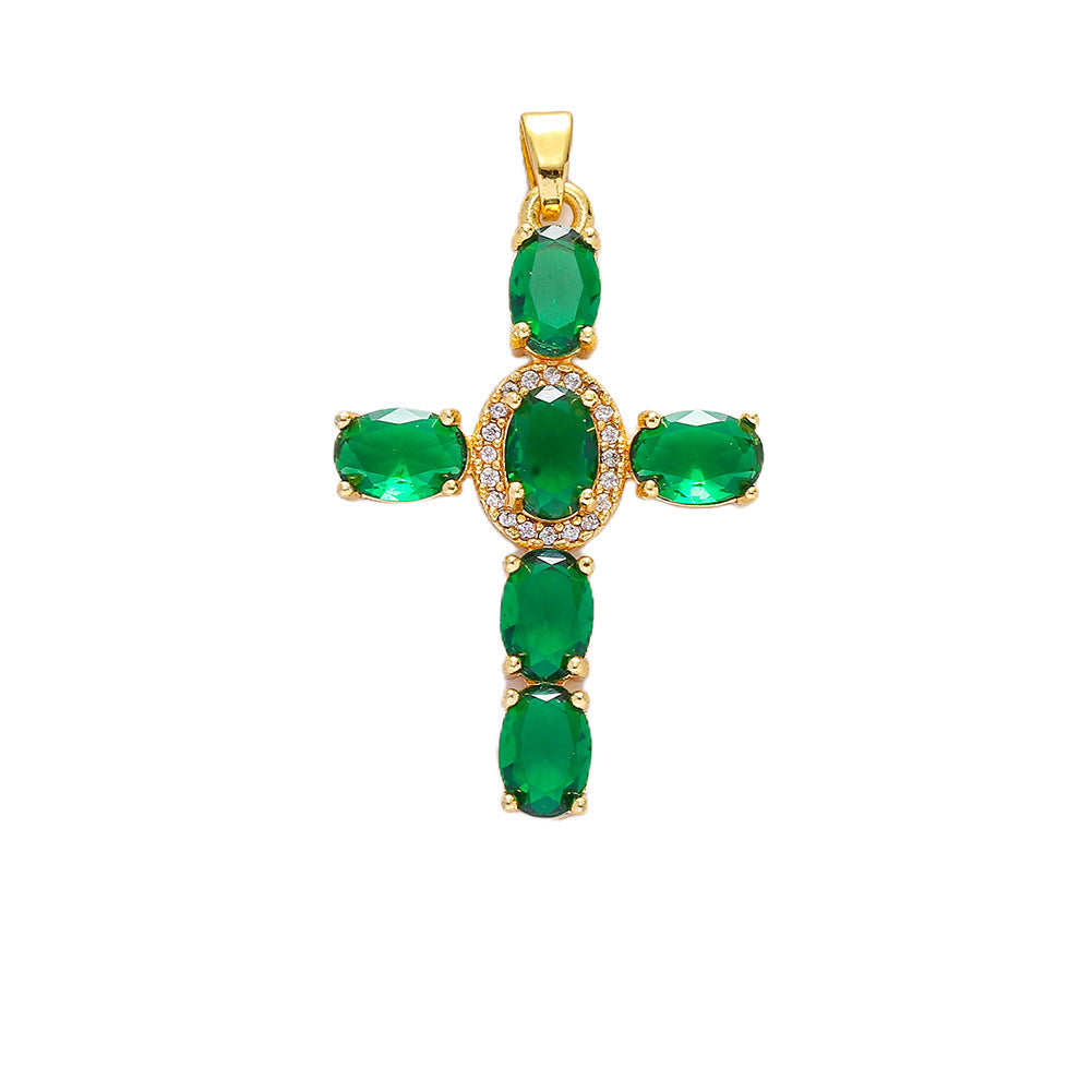 Retaining Micro Inlaid Zircon Clavicle Chain Pendants