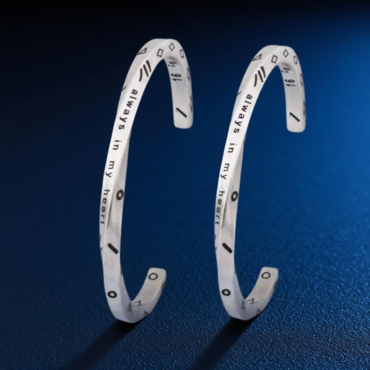 Women's Fashion Lettering Symbol Letter Titanium Steel Viking Bracelet