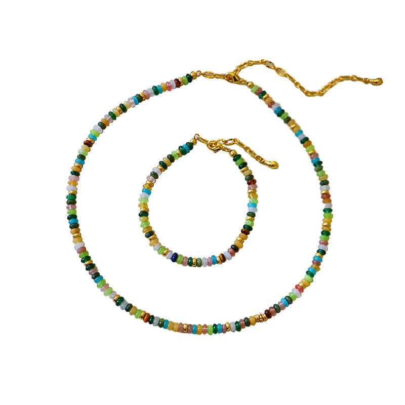 Luxury Color Abacus Beads Dopamine Beaded Necklaces
