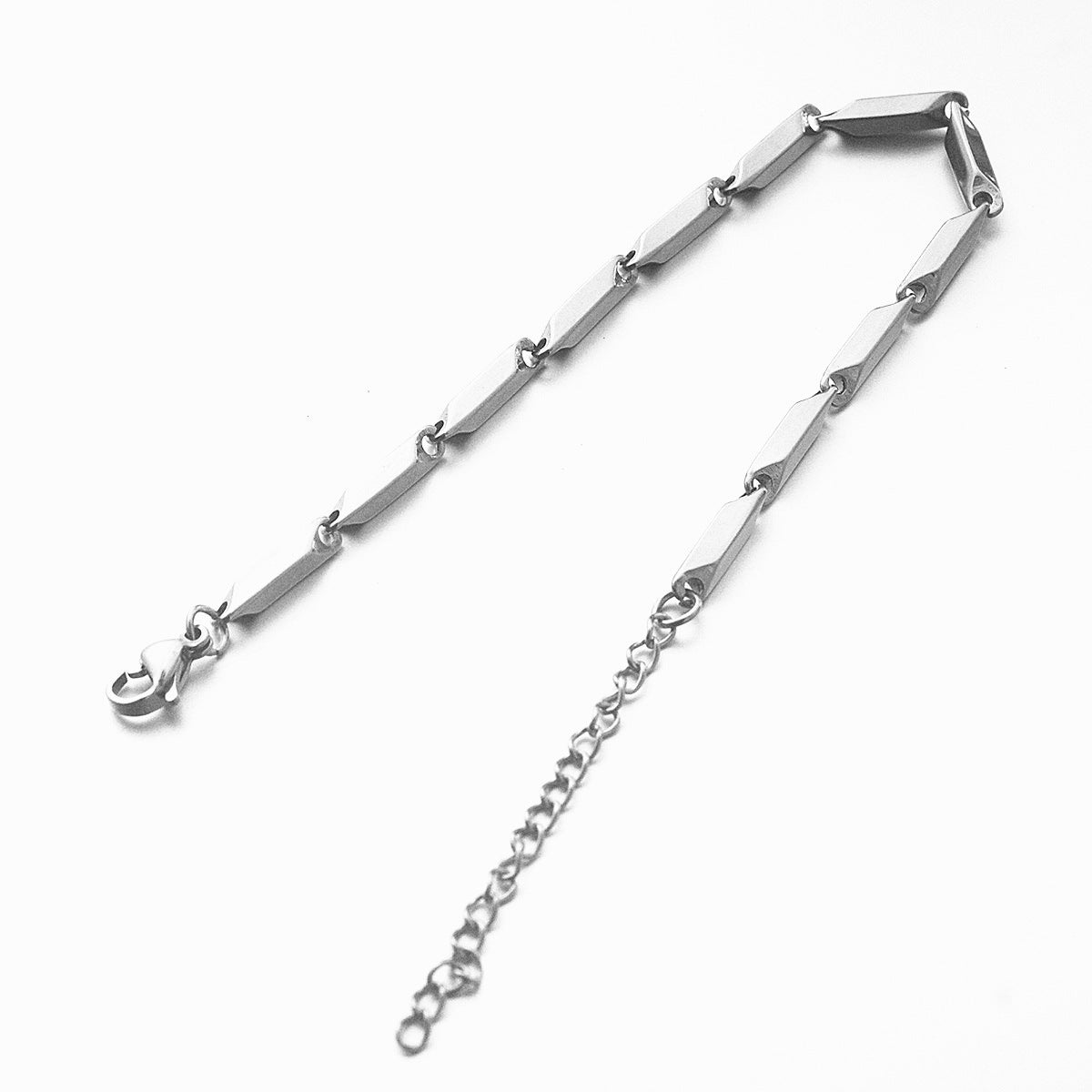 Men's & Women's Titanium Steel Diamond Lines Simple Couple Melon Seed Hip Bracelets