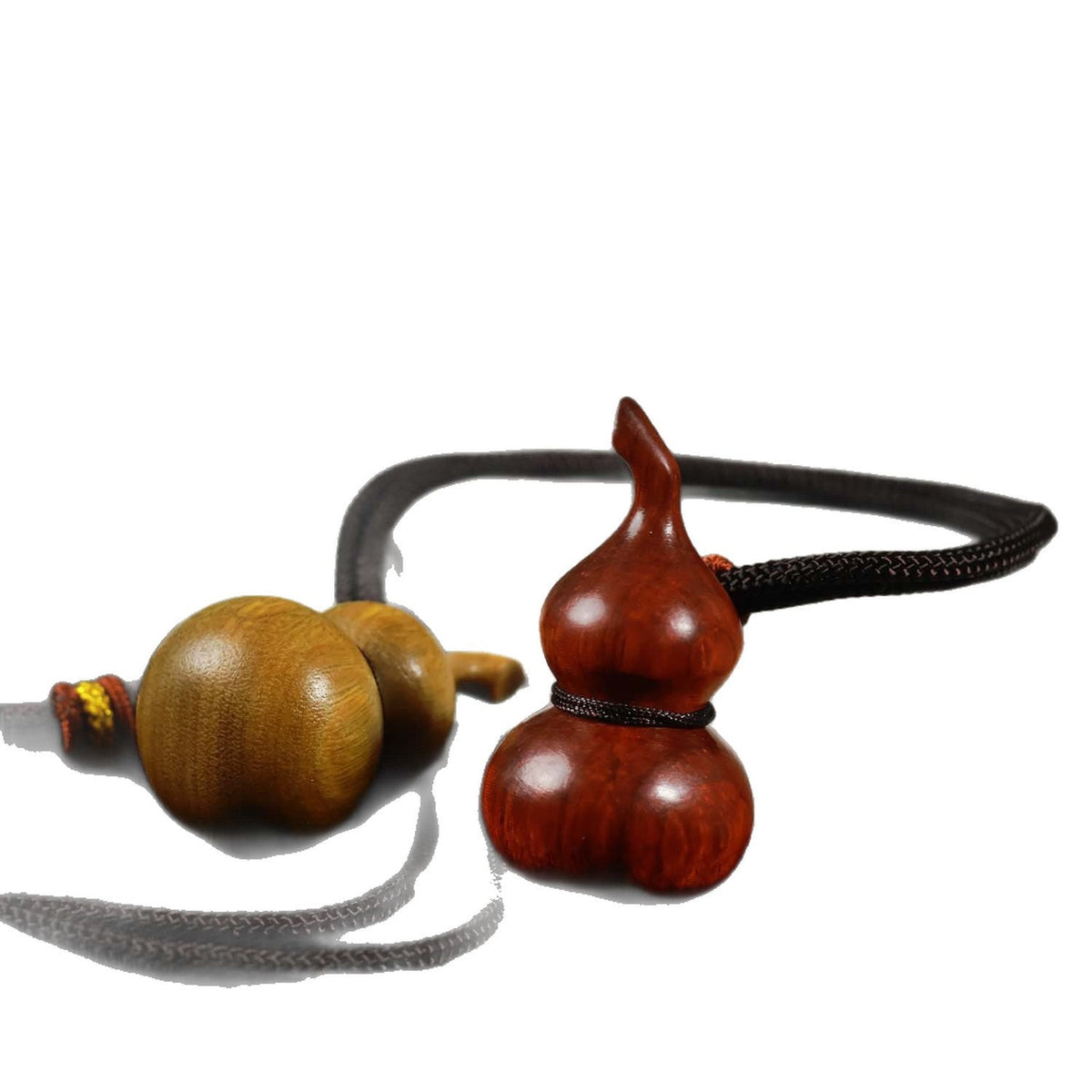 Rosewood Gourd Hand Pieces Crafts Portable Green Sandalwood Carved Pendant
