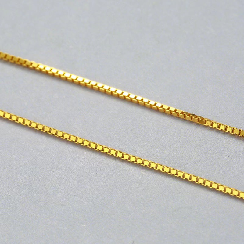 Box Chain Female Gold-plated Plus Extension Necklace