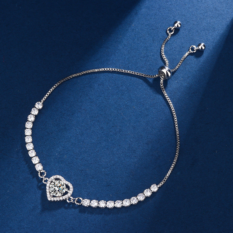 Bag Round Four-leaf Clover Adjustable Rhinestone Zircon Female Bracelet