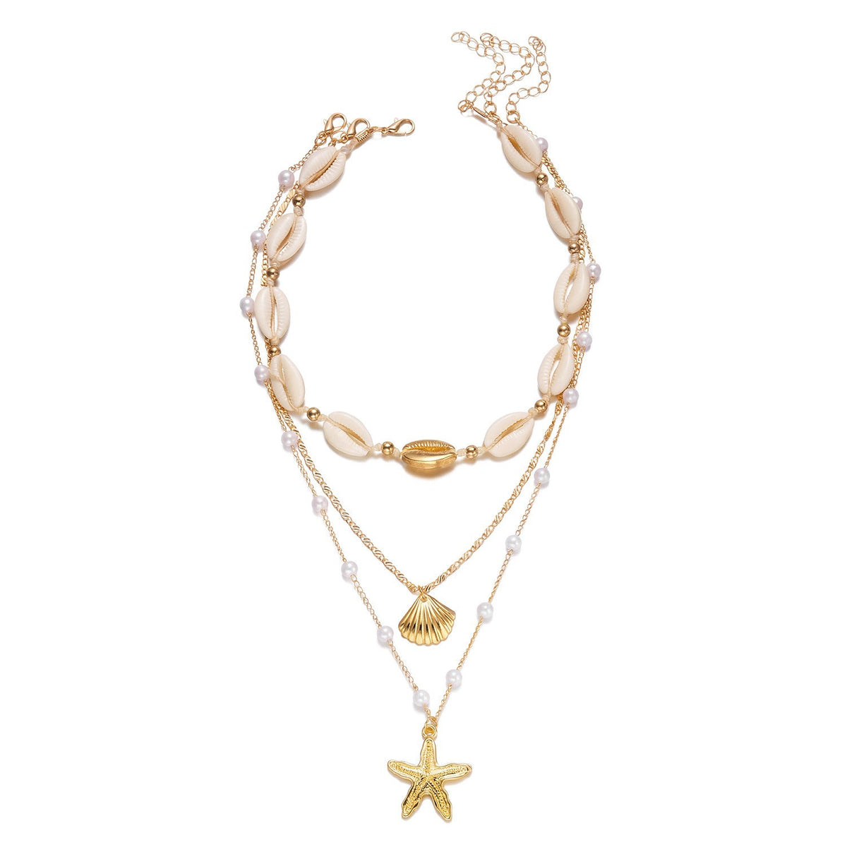 Ocean Wind Beach Shell Conch Collarbone Necklace