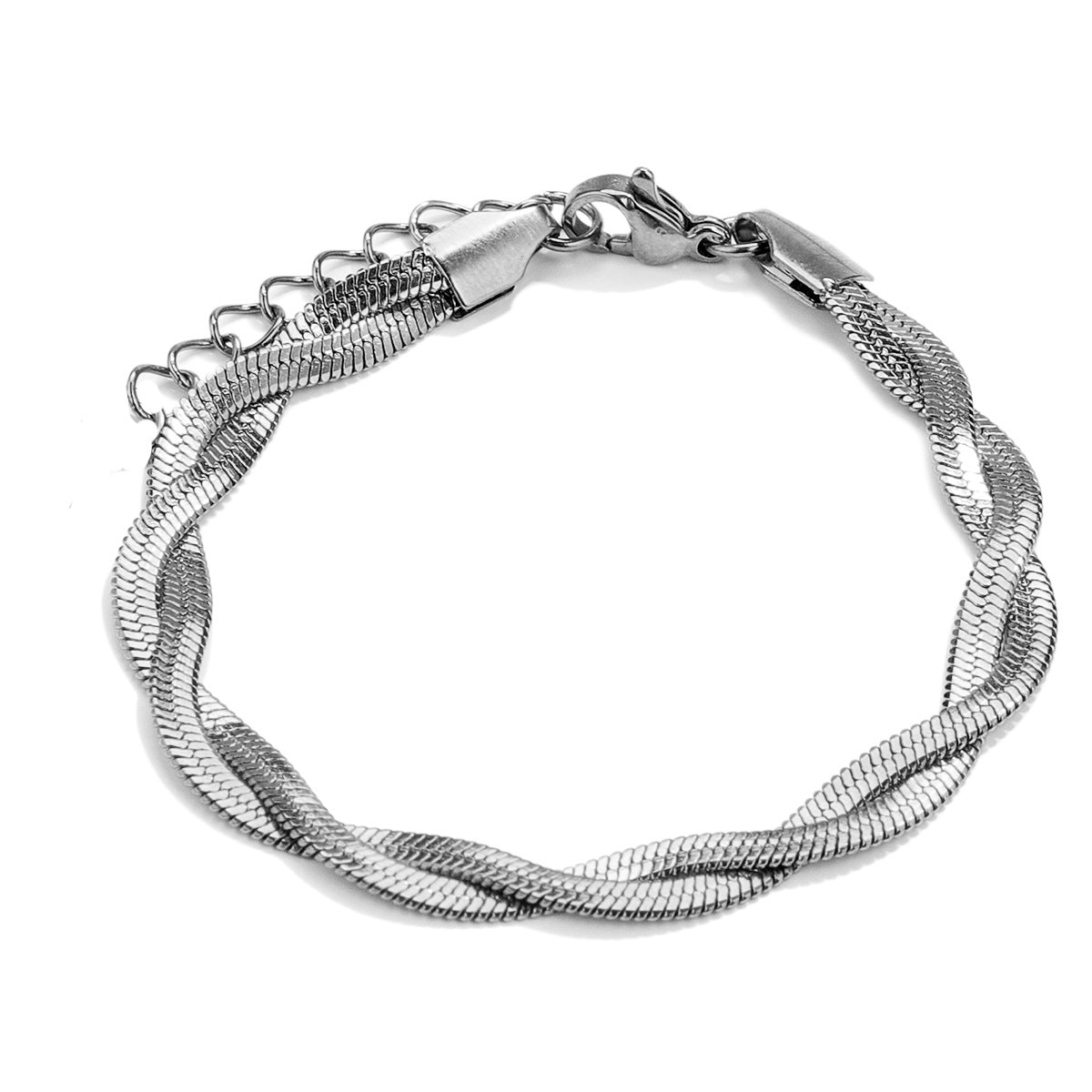 Personalized Woven Titanium Steel Twin Female Choker Necklace