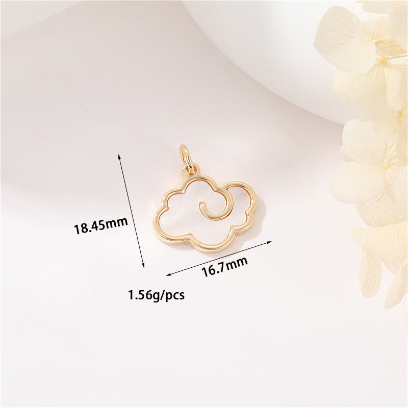 Casual Simple Handmade Bear Shell Gold Pendant