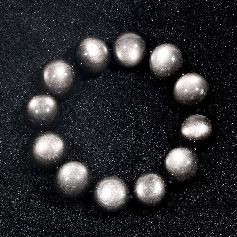 High Goods Big Round Eye Bright Double Cat Crystal Gem Bracelet