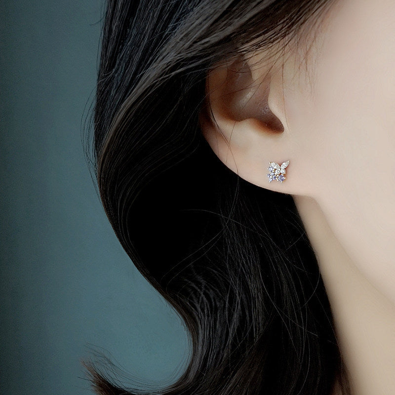 Butterfly For Light Luxury Minority High Stud Earrings