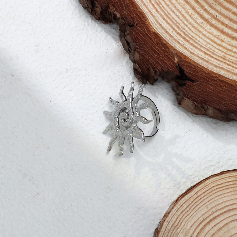 Spiral Sun Female Personality Golden Hollow Fashion Pendants