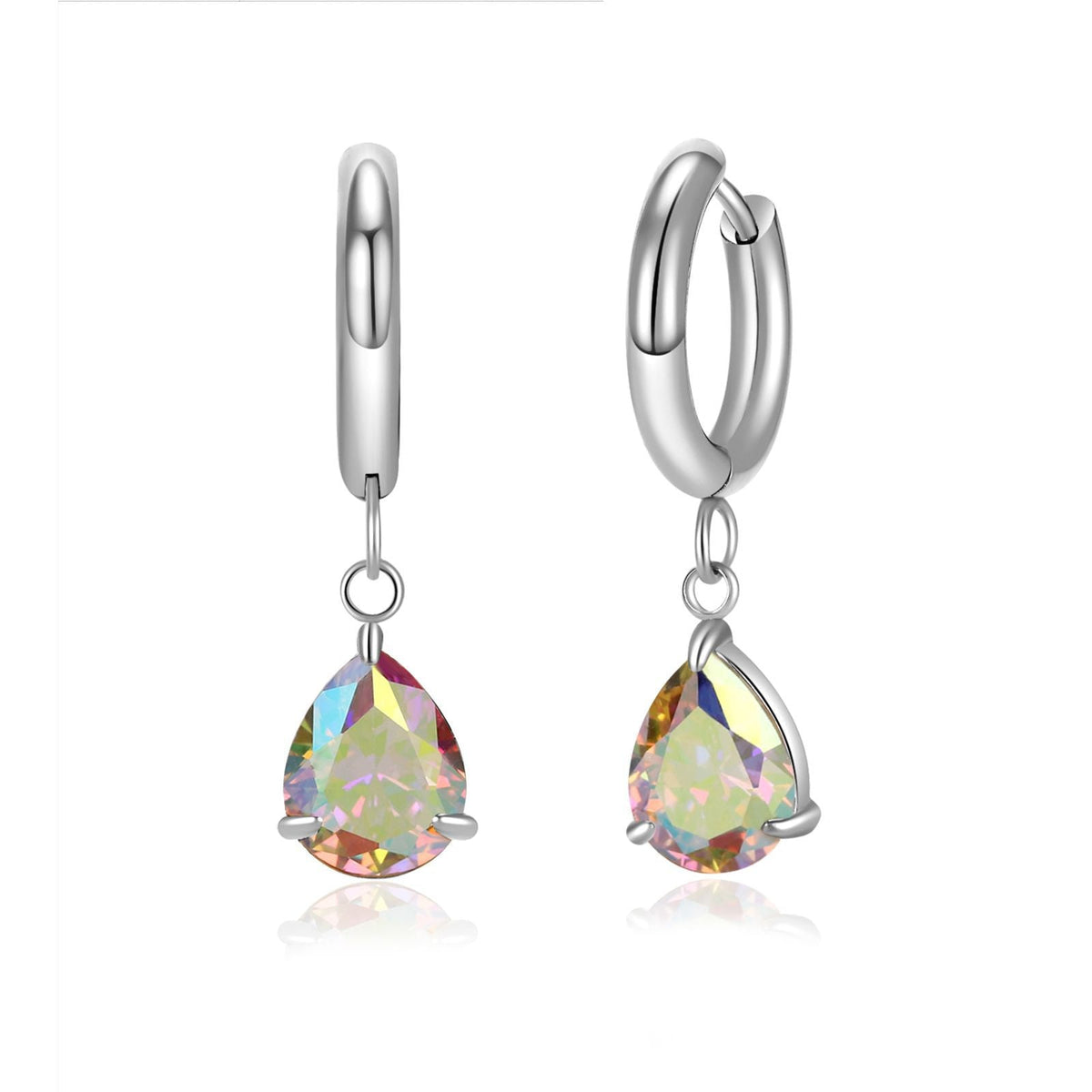Titanium Steel Zircon Coil Small Ear Earrings