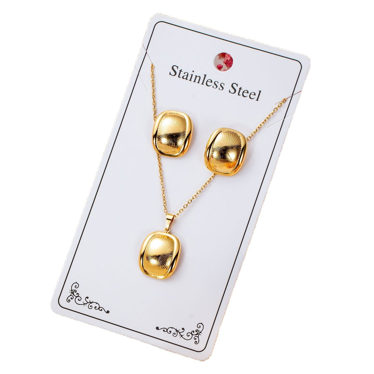 Series Stainless Steel Ear Light Luxury Jewelry Set