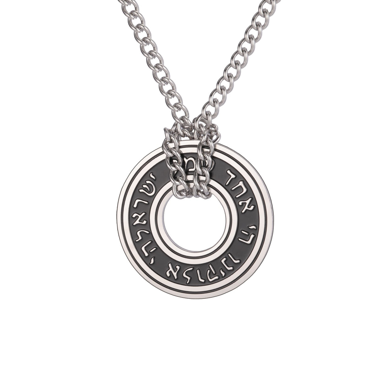 Retro Titanium Steel Cut Blackened Stainless Runic Letter Hollow Leather Necklaces