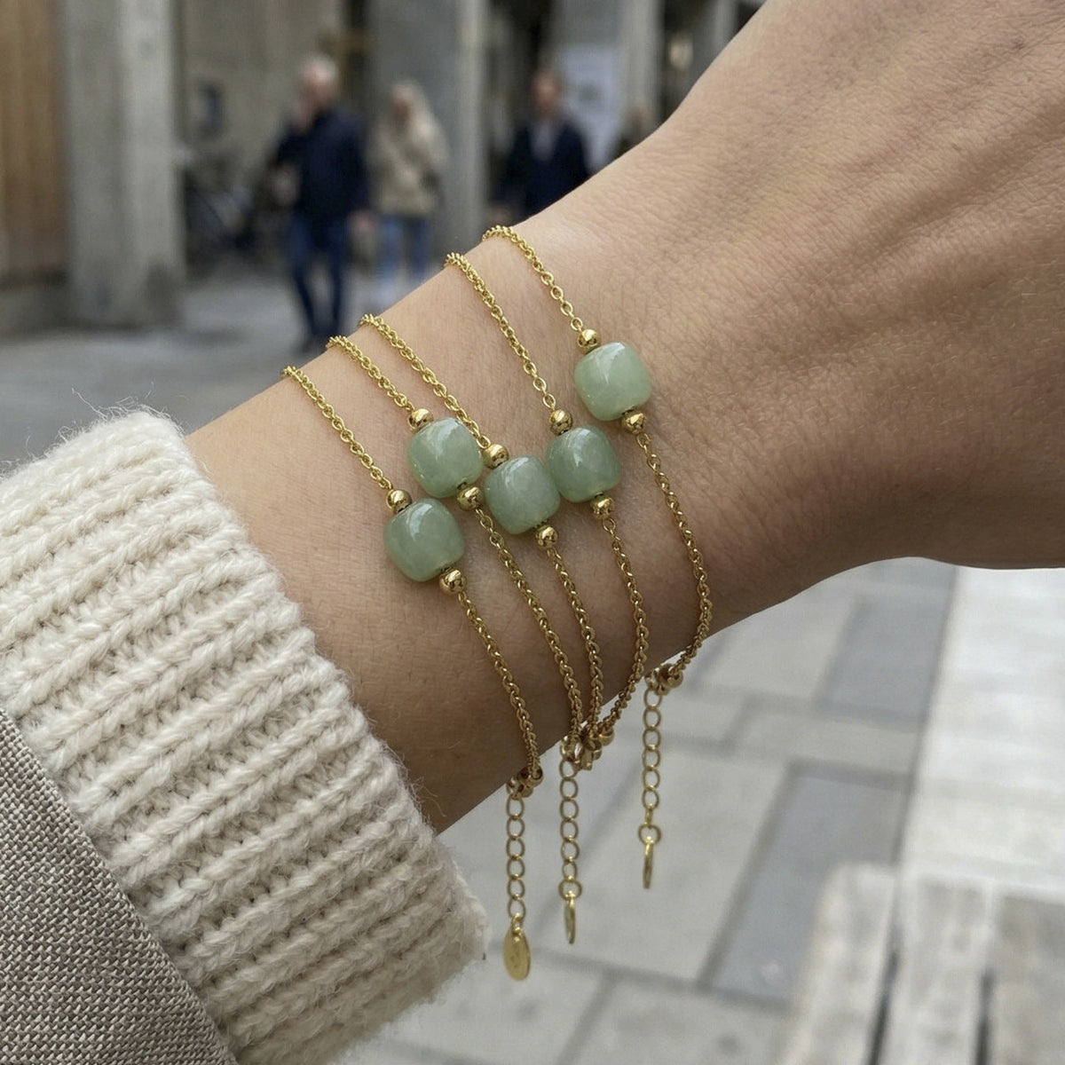 Li Jade Ball Clavicle Chain Simple Jewelry Set