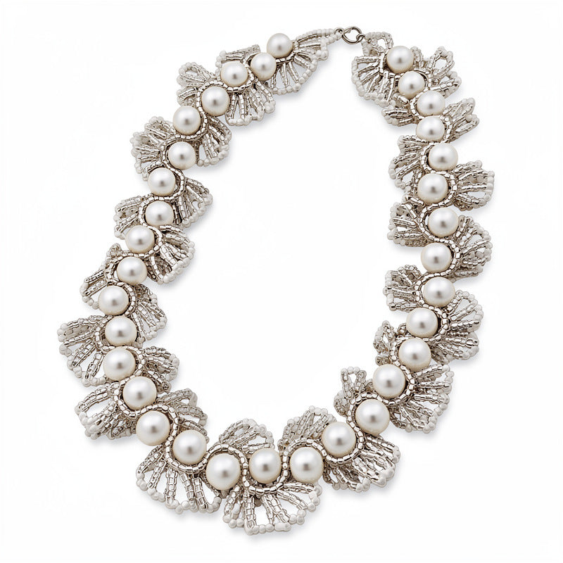 Lace French Style Retro Elegant Clavicle Chain Light Luxury Jewelry Set