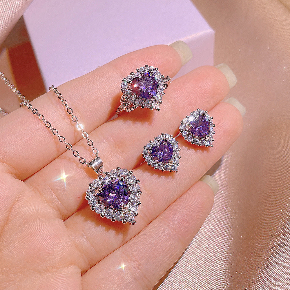 Women's The Ocean Zircon Crystal Exquisite Inlaid Suit Necklaces