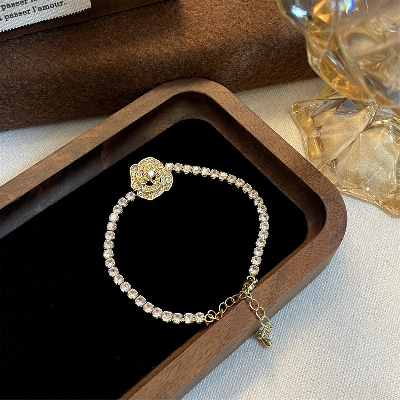 Women's Diamond Double Layered Wear Exquisite Niche Design Simple Bracelet
