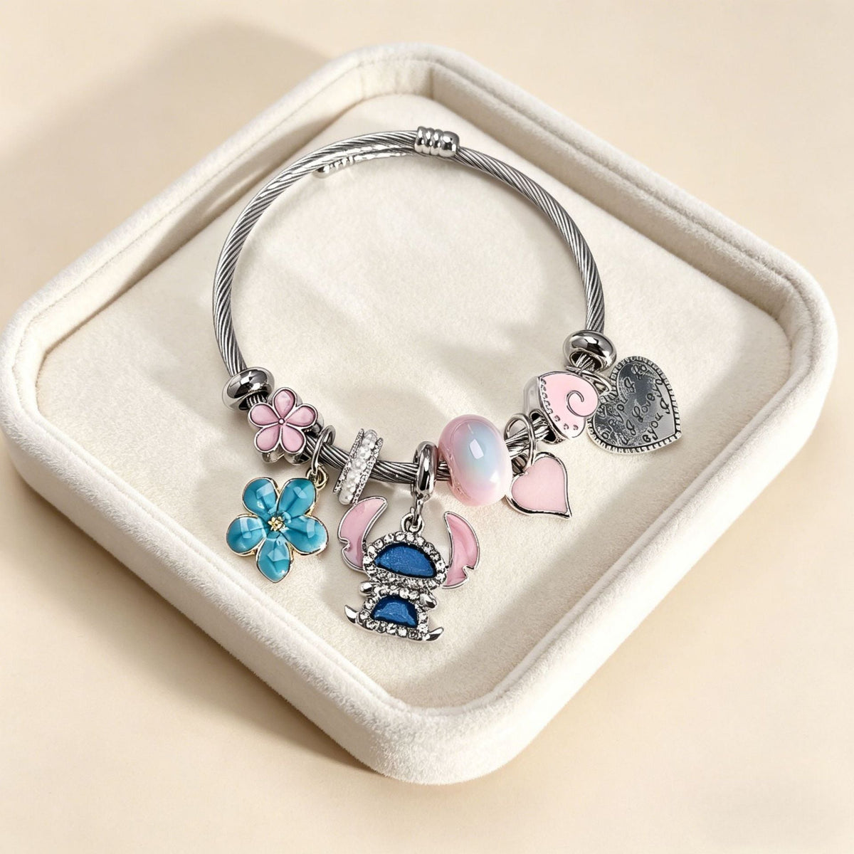 Beaded Disney Stitch Handmade Girlfriends Holiday Bracelets