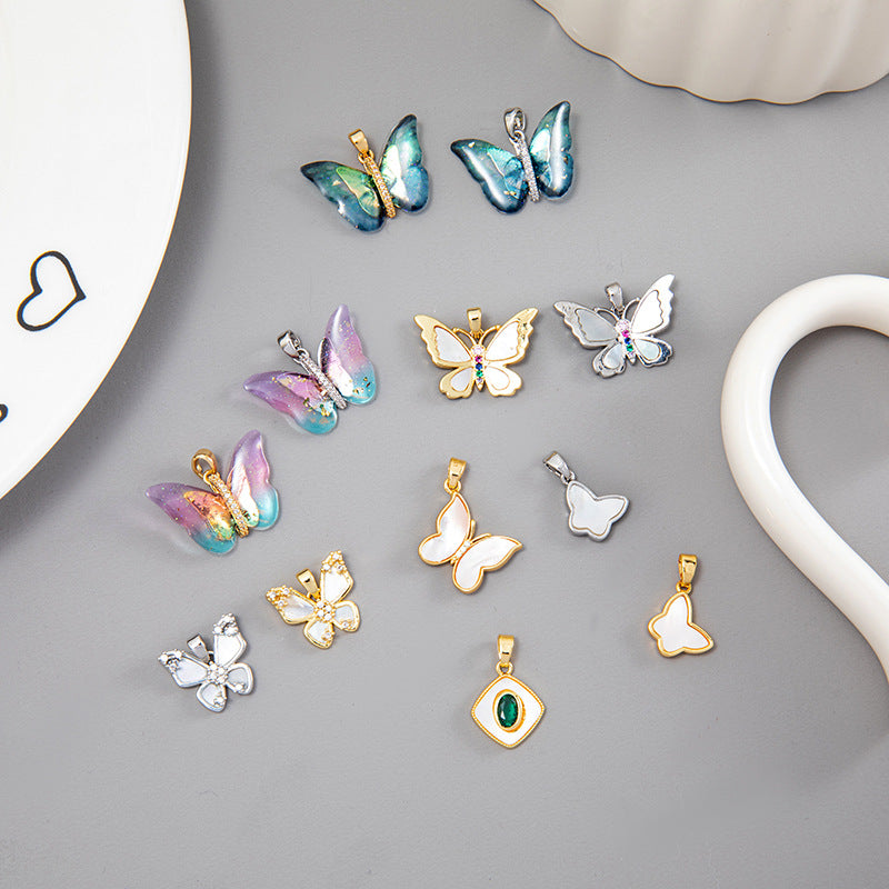 Universal Bow Single Gilded Shell Handmade Pendant