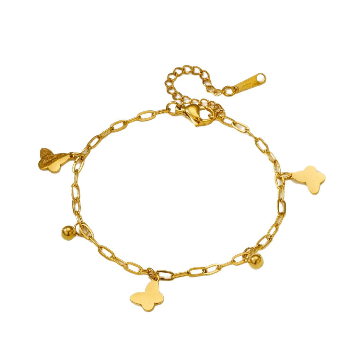 Stainless Butterfly Fairy Female Tassel Small Bracelets