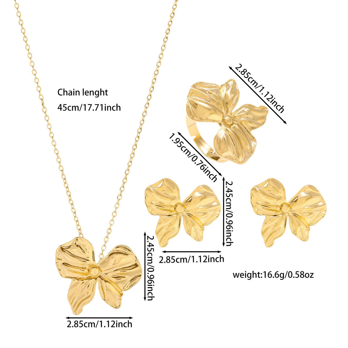 Women's French Stainless Steel Suite Light Luxury High-grade Jewelry Set