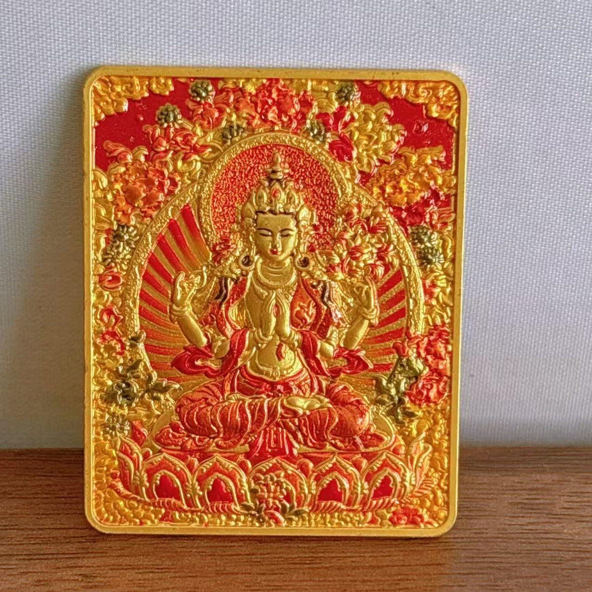 Tibetan Three-dimensional Relief Five Master Eight Guards Painting Pendants