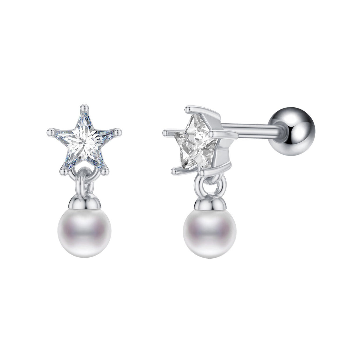 Ear Bone Female Needle Screw Twist Rings