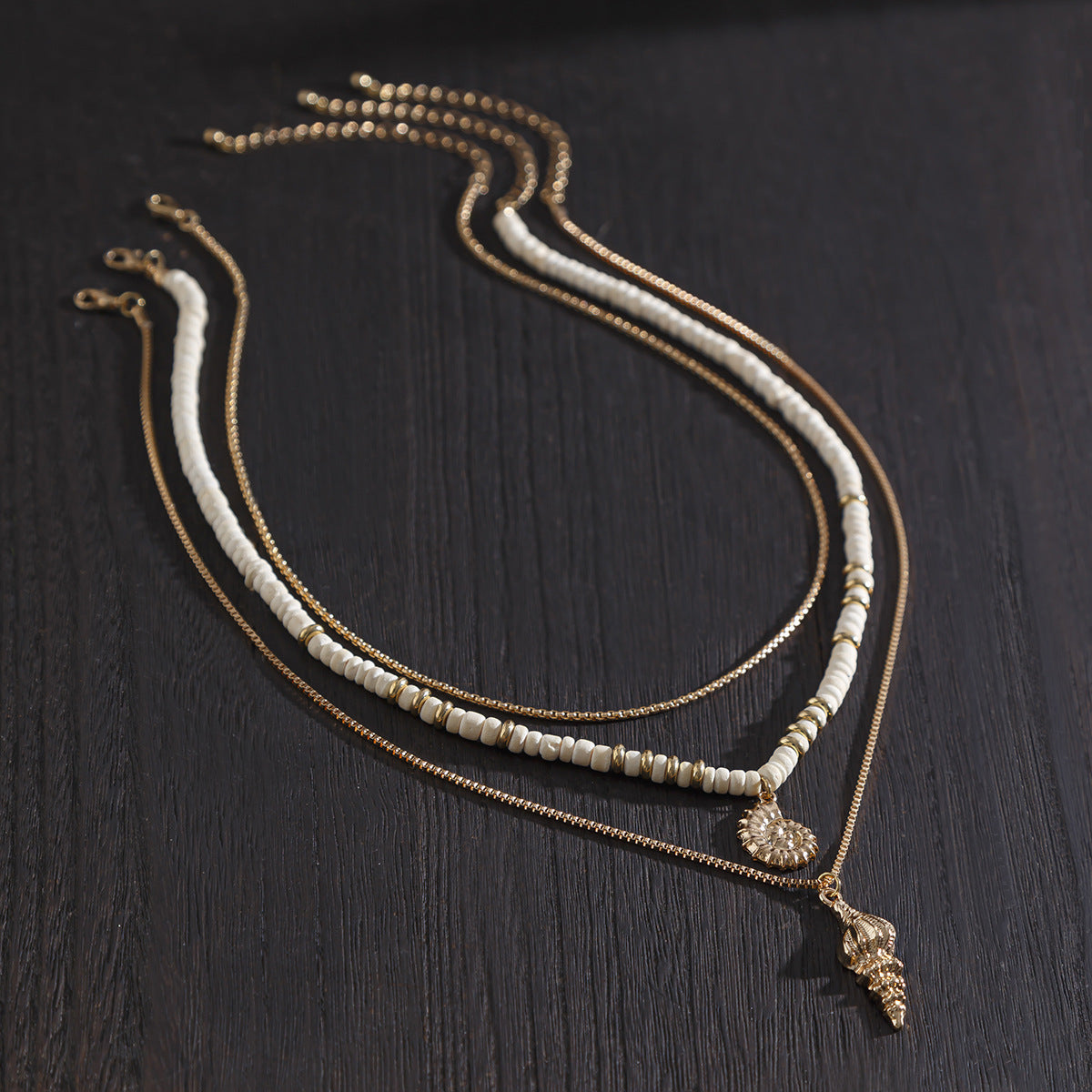 Women's Bohemian Bead String Beads Conch Seaside Pendants