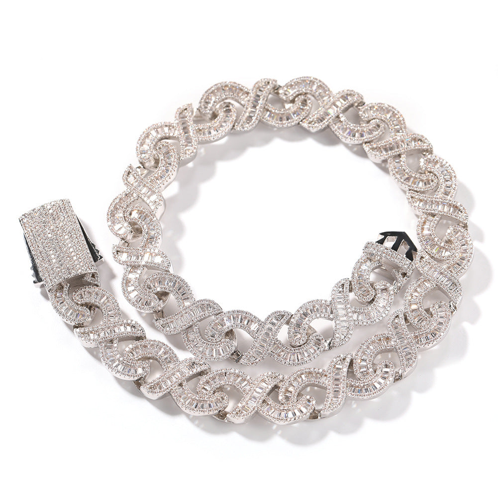Fashion Personality Jeweled Cuban Link Chain Necklaces