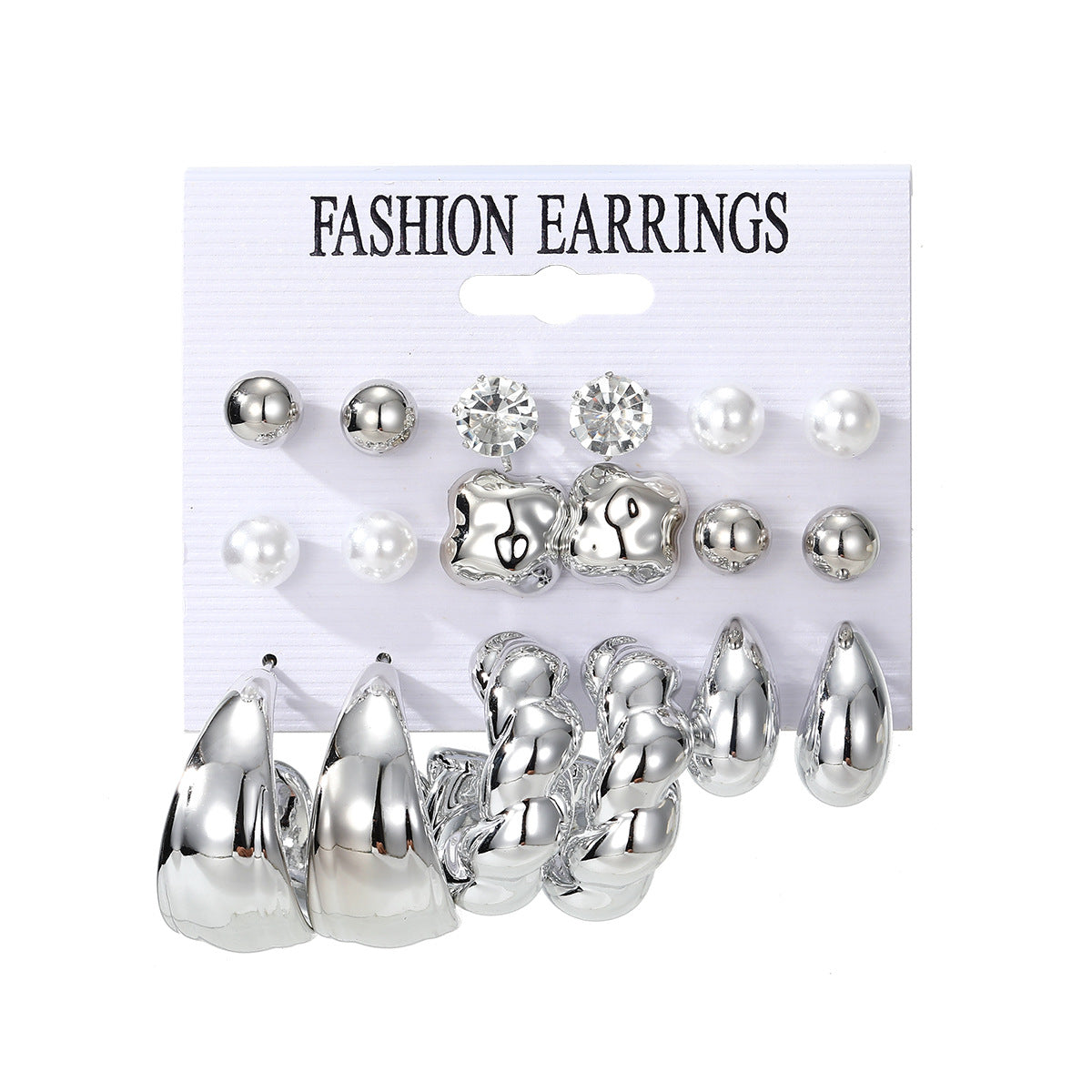 Design Butterfly Heart Water Drops Diamond Imitation Earrings