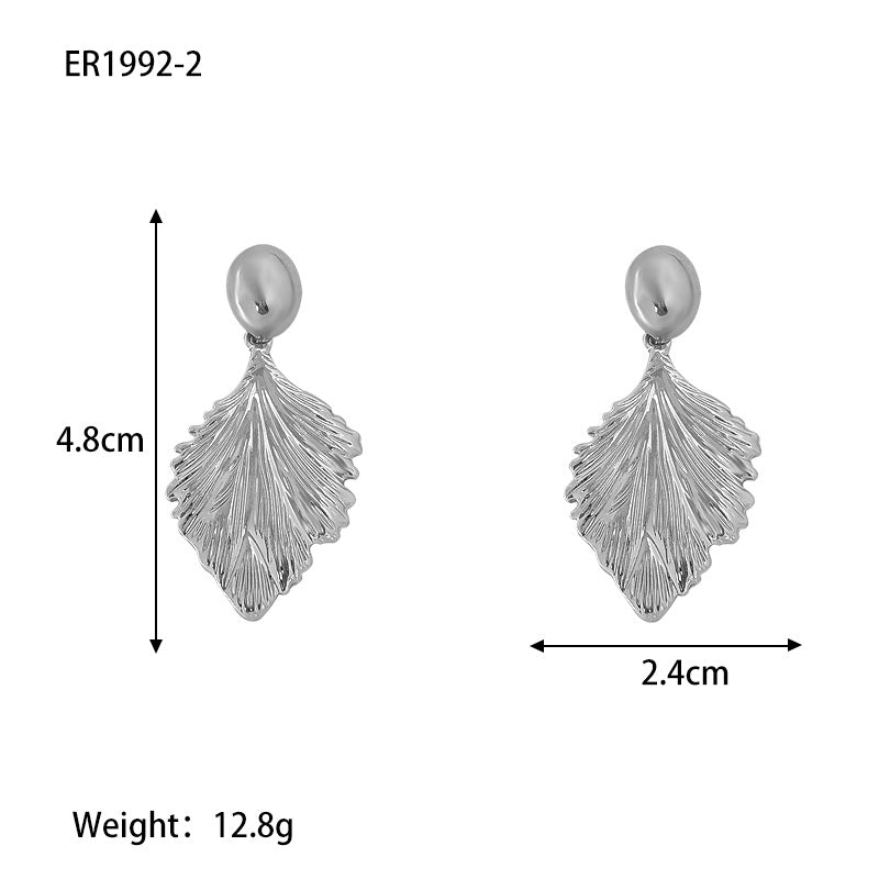 Summer Line Alloy Sier Fresh Design Sense Earrings
