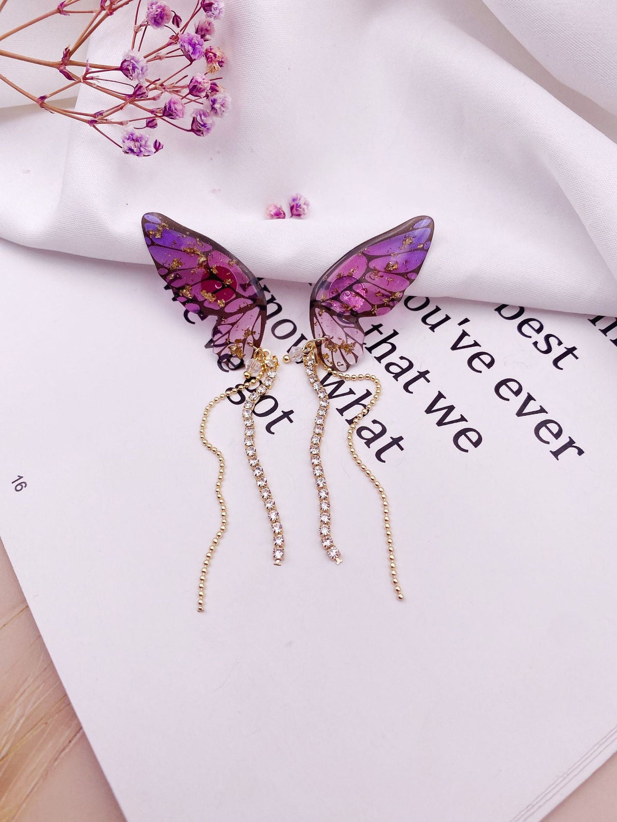Women's Fashion Three-dimensional Butterfly Personalized Simple Long Rings