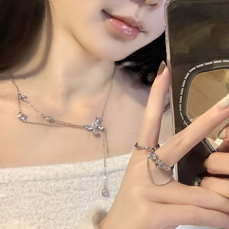 Women's Super Fairy Sweet Cool Water Drop For Light Luxury Minority Necklace