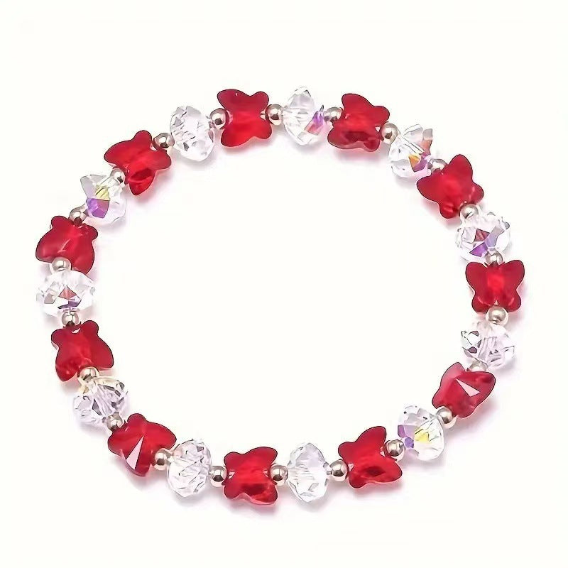 Women's Butterfly Crystal High Fashion Fresh Sweet Bracelet