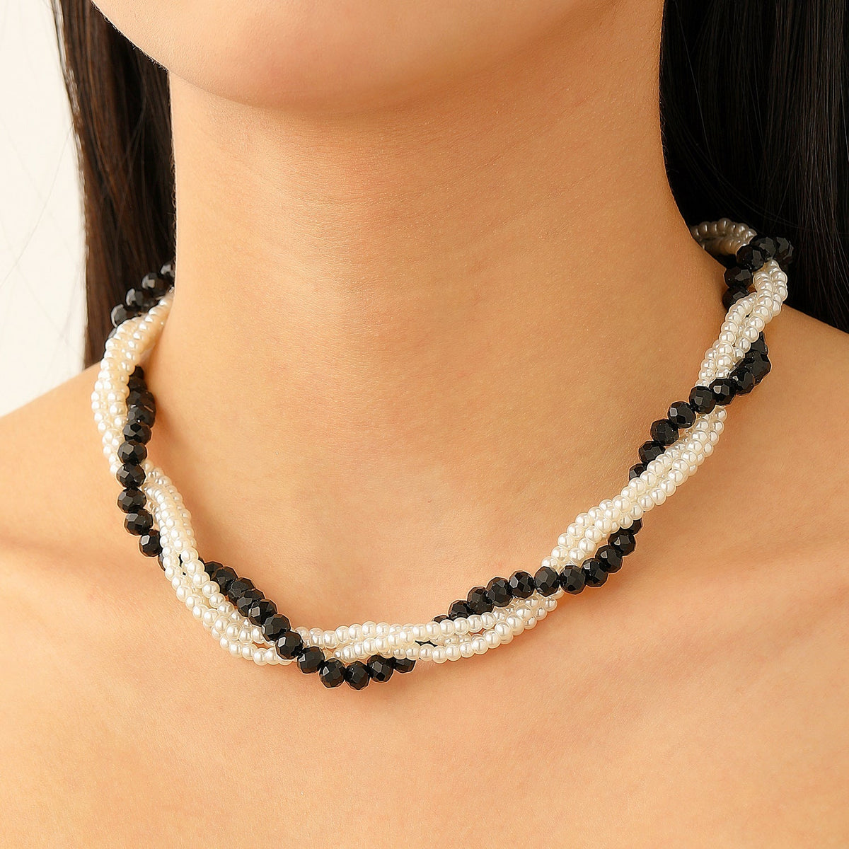 Pearl Female Style Creative Design V-shaped Jewelry Set