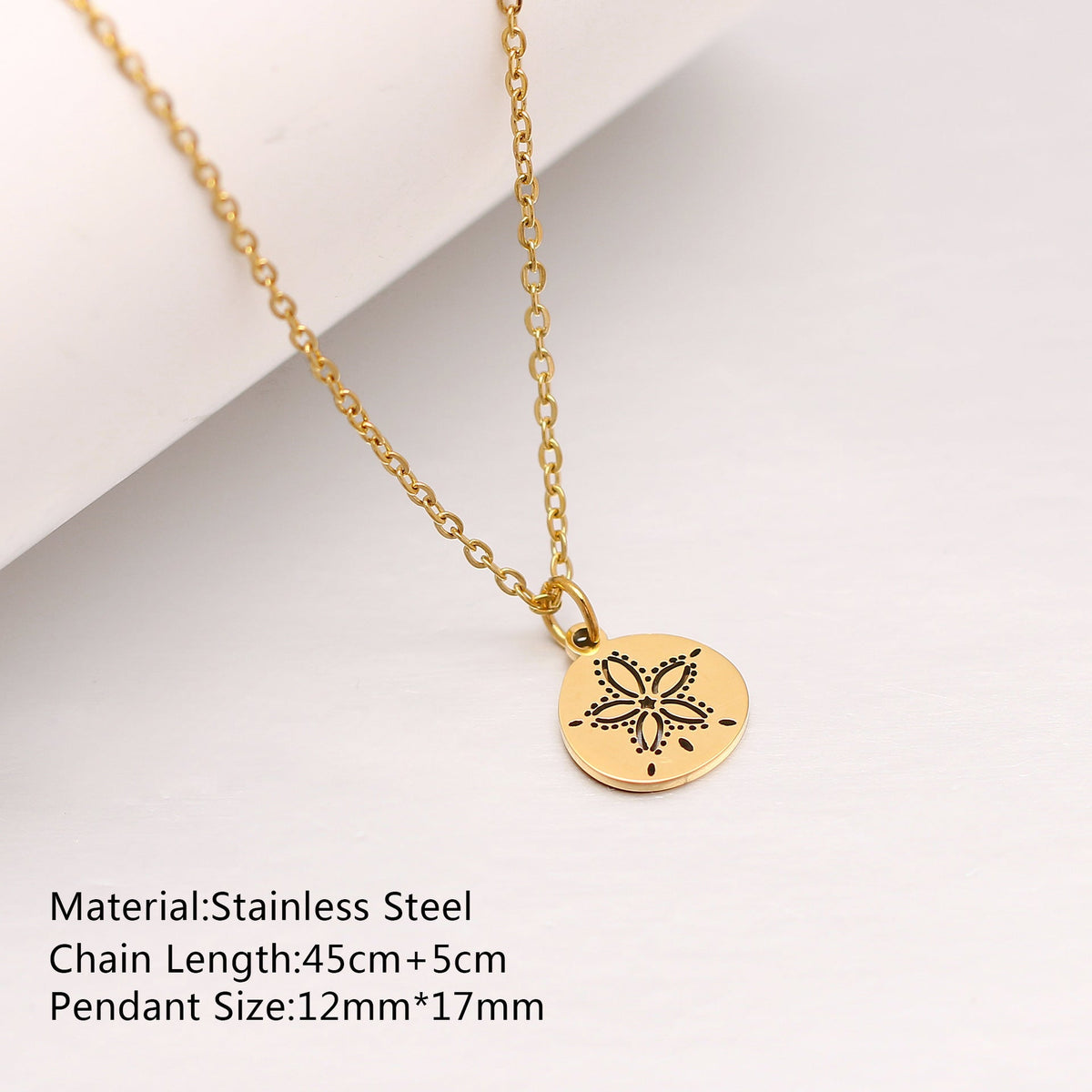 Women's Steel Simple Butterfly Clover Lucky Lotus Mushroom Clavicle Chain Color Necklace