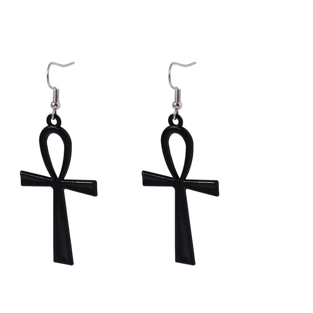 Hitches Cross Fashion Unique Punk Style Earrings