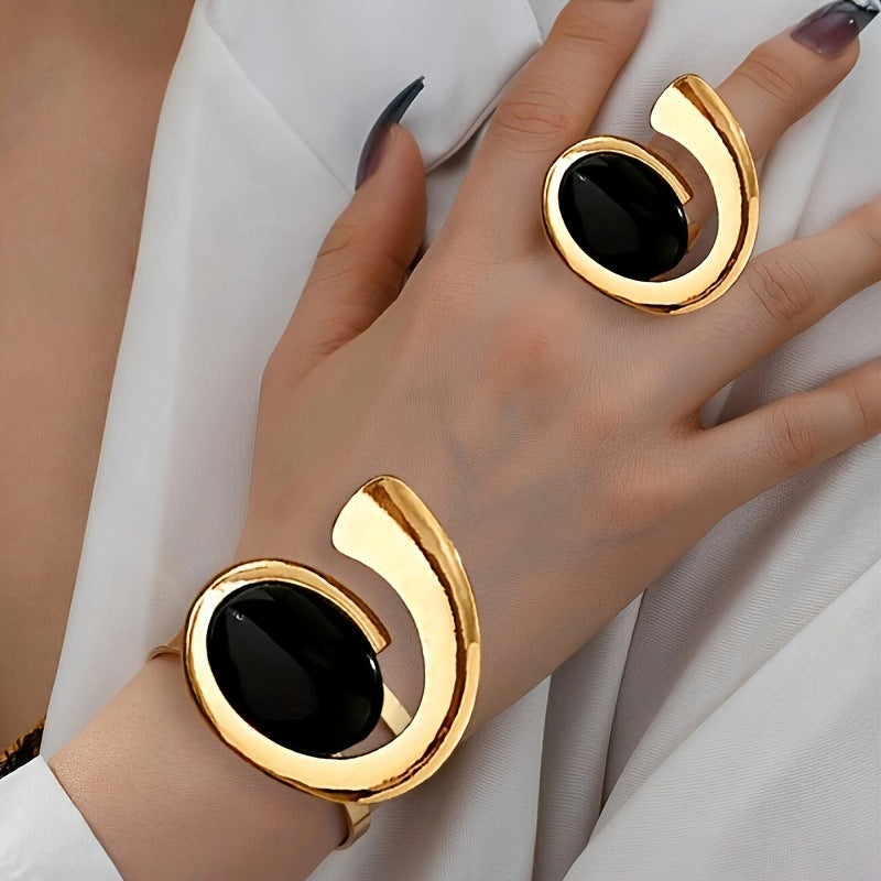 Simple Personalized Fashion Sense Copper Plating Brace Lace Rings