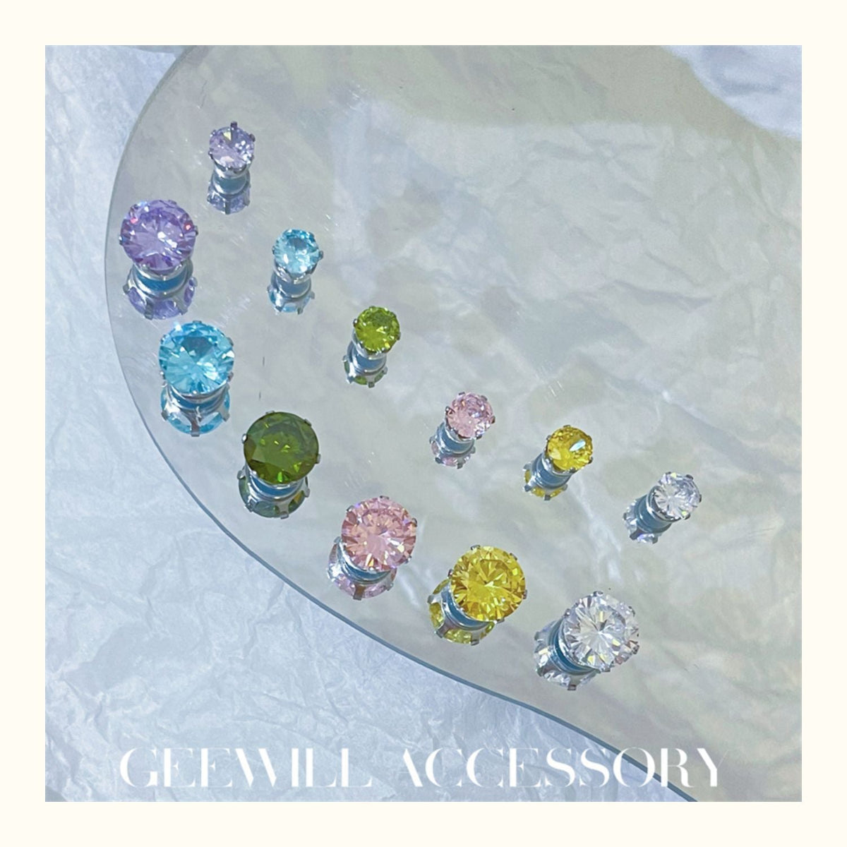 Women's Sweet Cool Style Super Flash Design Exquisite Colorful Zircon Ear Clip