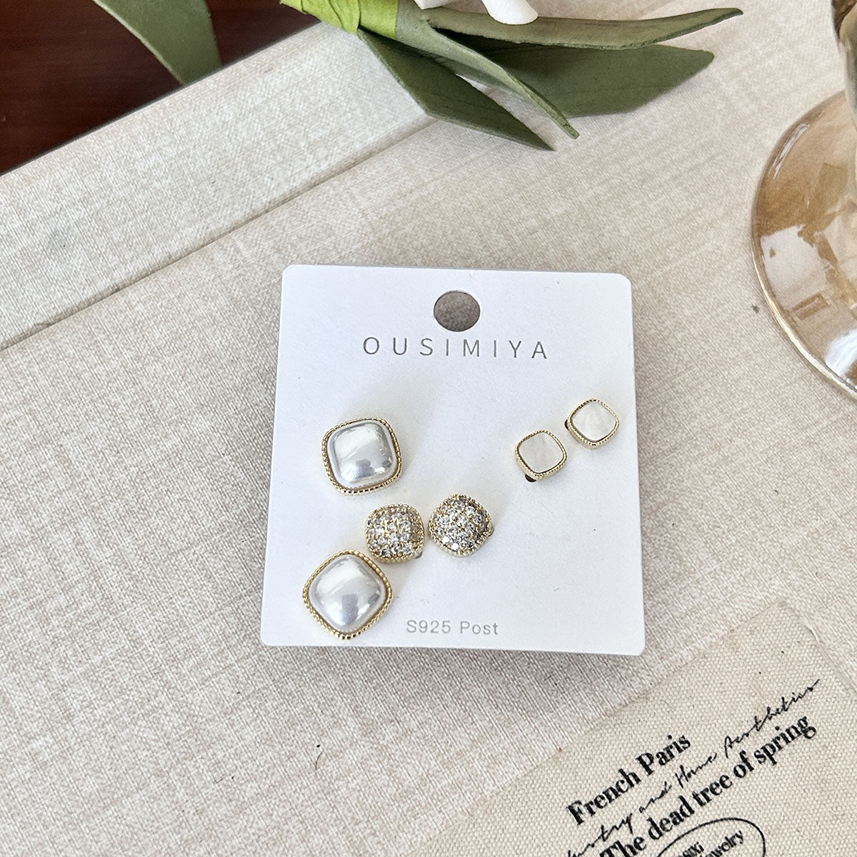 Micro Diamond Zircon Simple Niche Temperament Earrings