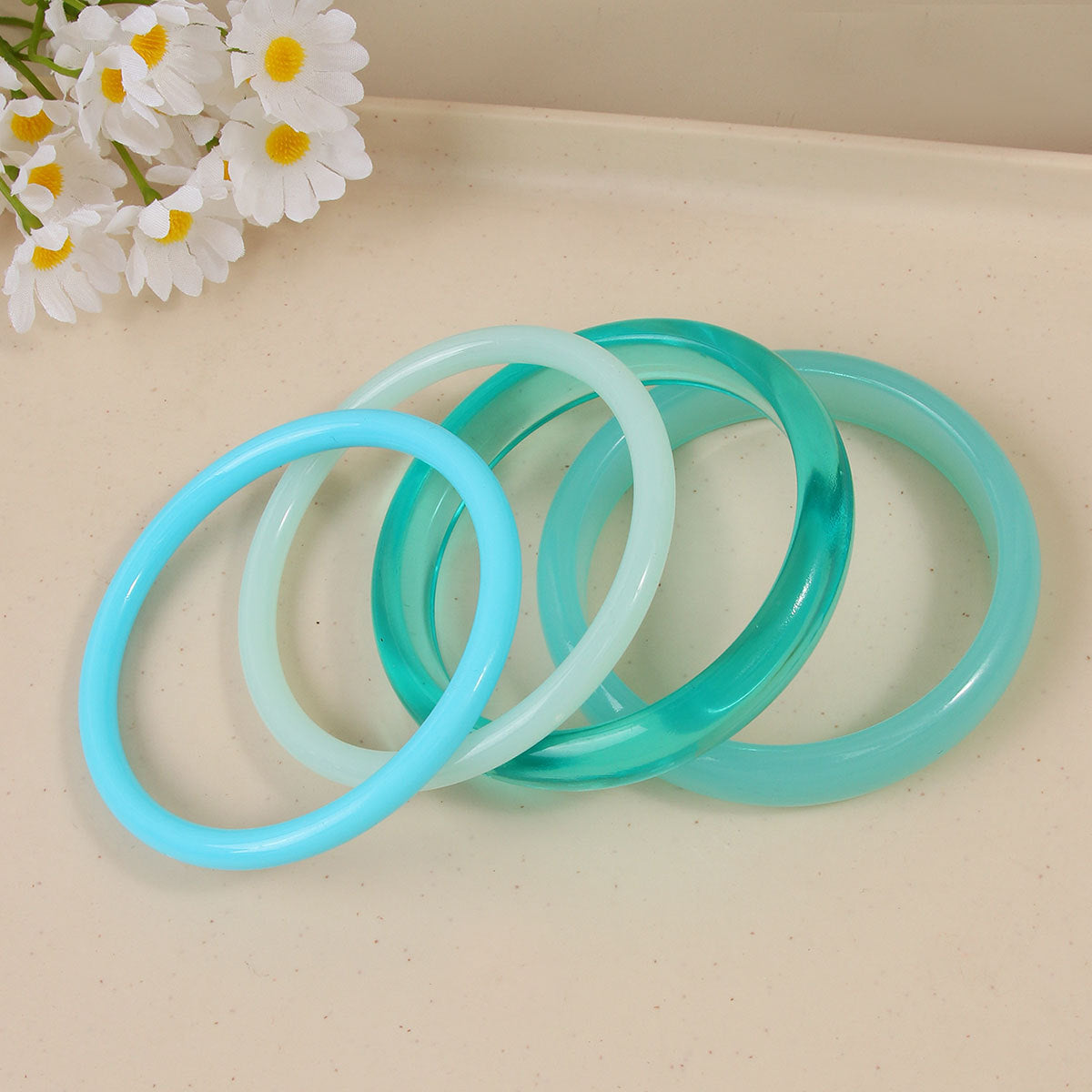 Fashion Resin Glossy Design Smudges Simple Bracelet